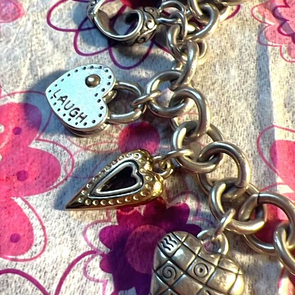 Brighton 2005 Power Of Pink Breast Cancer Awareness Heart Watch Charm Bracelet - Picture 8 of 8